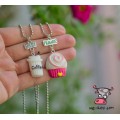 Кулон парный для друзей "Best Friends. Coffee.Cupcake". Цена за 1 пару